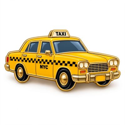 Nyc Yellow Taxi Enamel Pin – New York City Cab Souvenir Pin