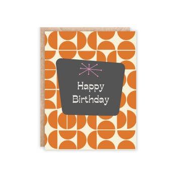 Orange Birthday Greeting Card