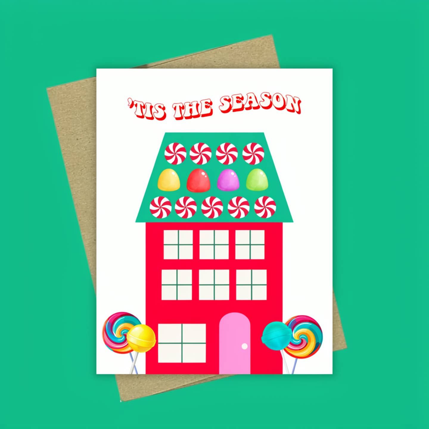 Tis the Season Gingerbread House Card