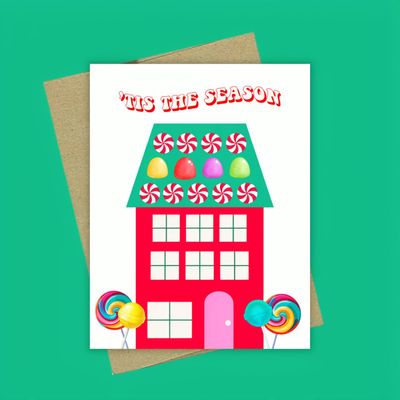 Tis the Season Gingerbread House Card