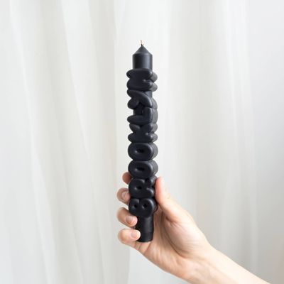 Brooklyn Taper Candle Black