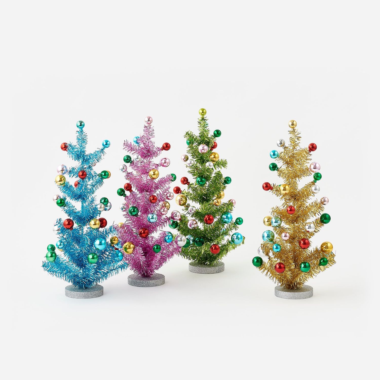 Tinsel Tree 4 Asst PVC 16