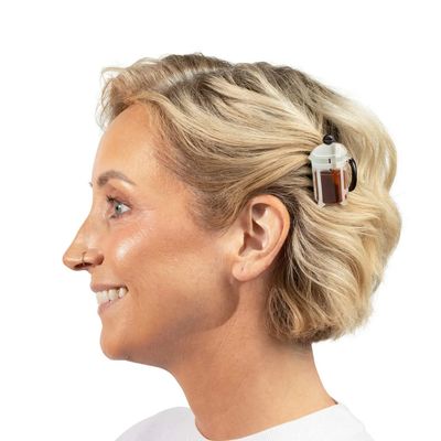 Mini French Press Hair Claw Clip