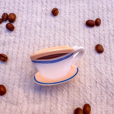 Mini Diner Coffee Hair Claw Clip