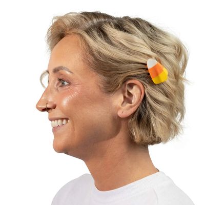 Mini Candy Corn Hair Claw Clip