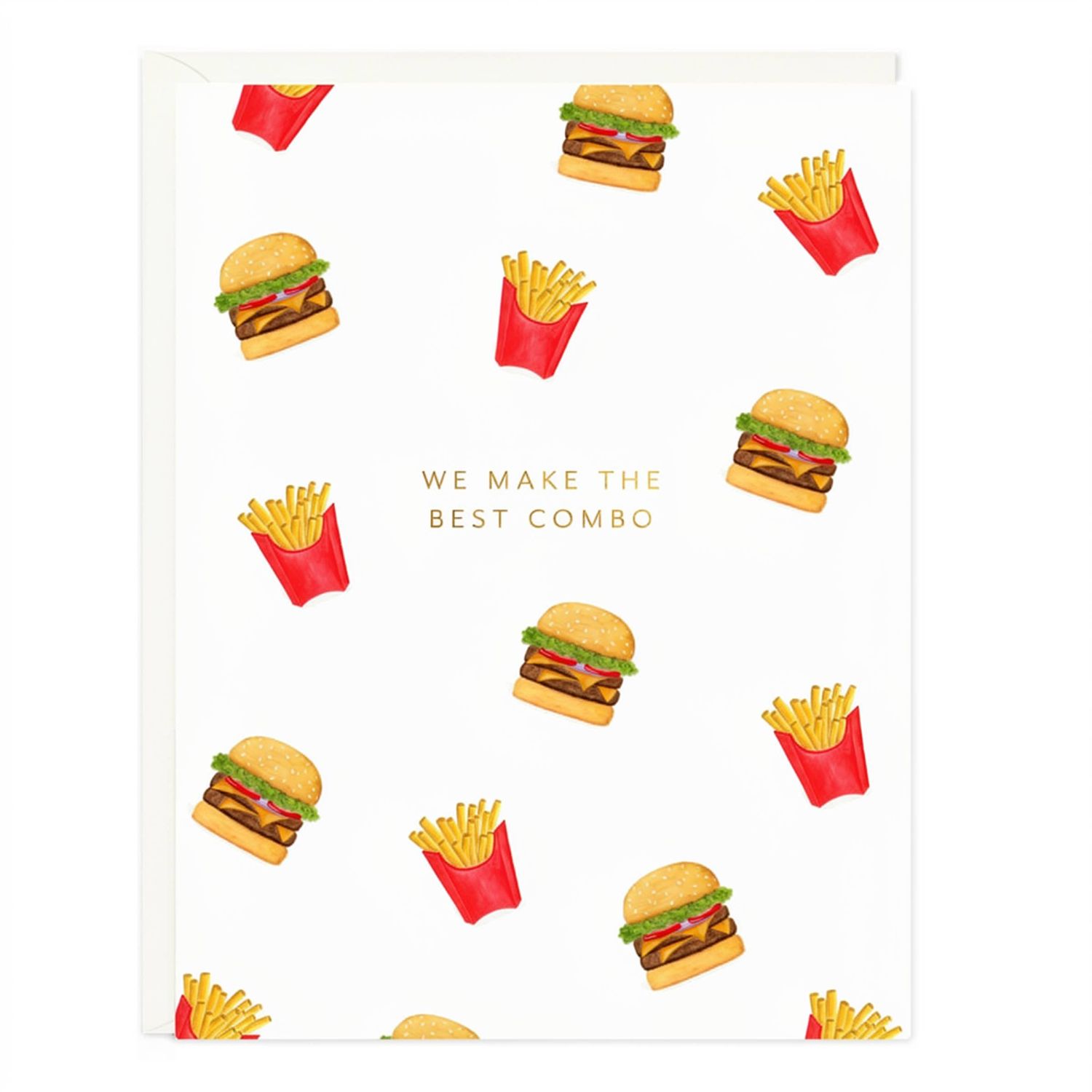 Cheeseburger Combo Love Greeting Card