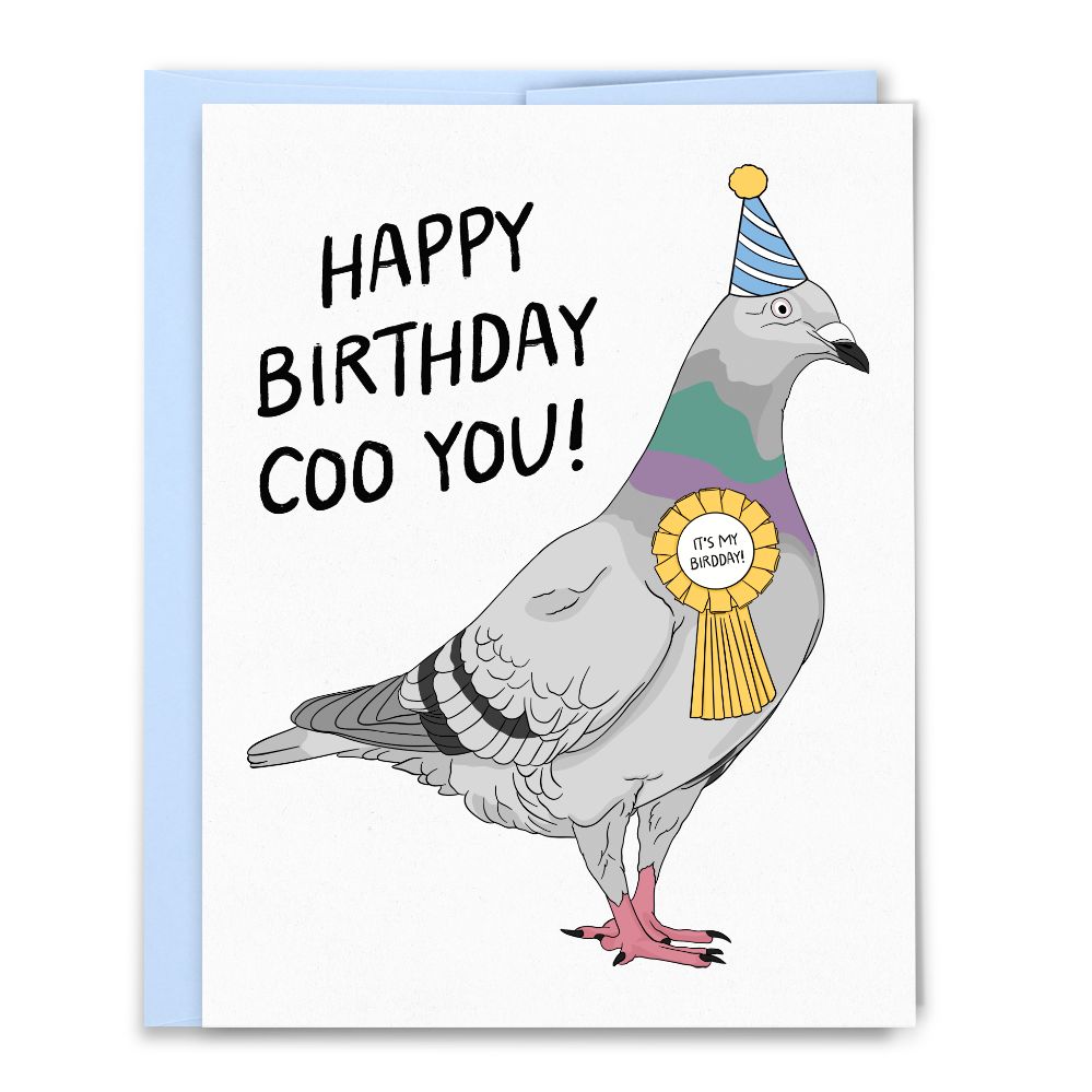 Happy Birthday Coo You Pigeon Birthday Card