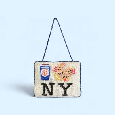 Coffee Bacon Egg &amp; Cheese Ny Beaded Ornament