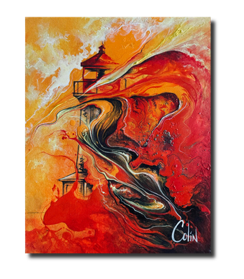 Sunset Inferno #3 - Peggy&#39;s Cove Lighthouse