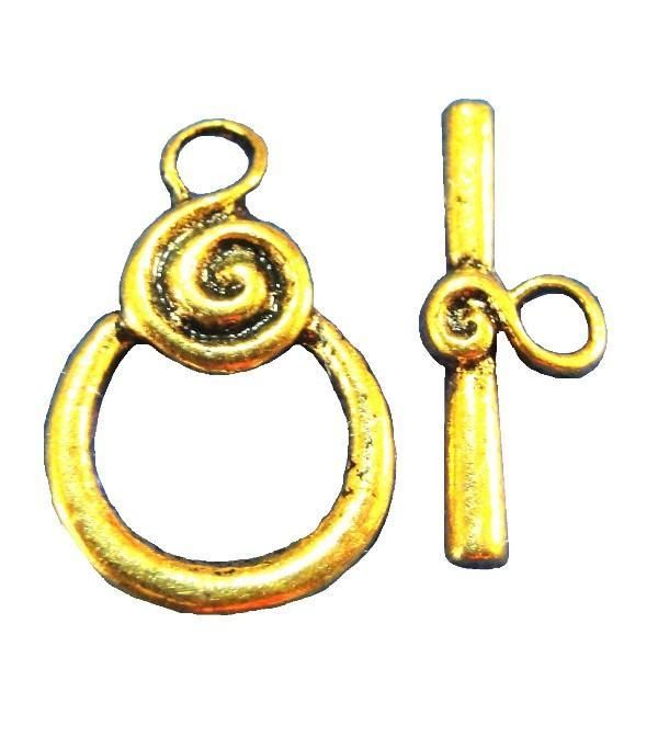 Pewter Gold Colored Toggle and Bar (3 Sets)