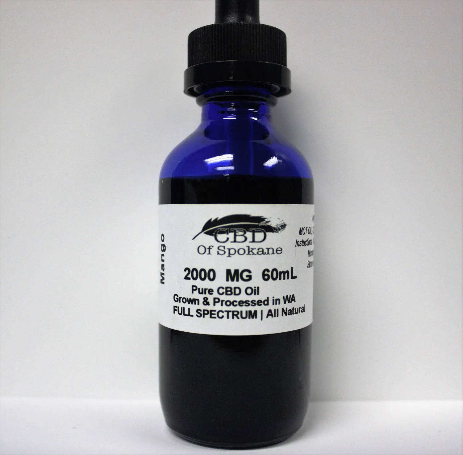 2000mg CBD Tincture 60mL, Full Spectrum