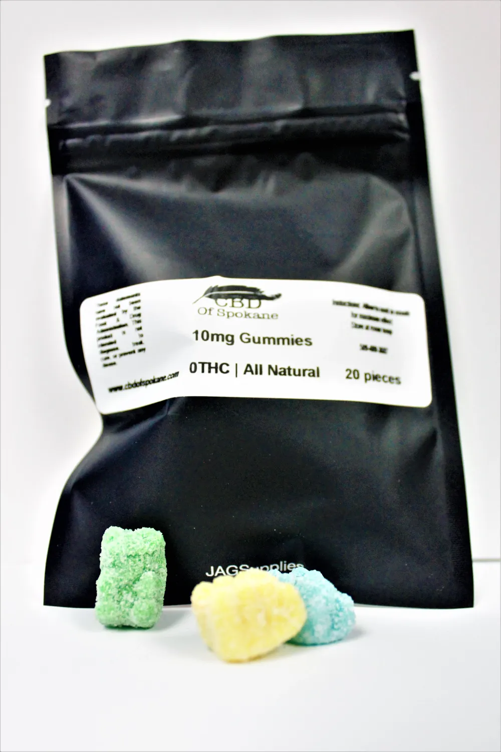25mg CBD Gummy Bears, THC Free, 10pk