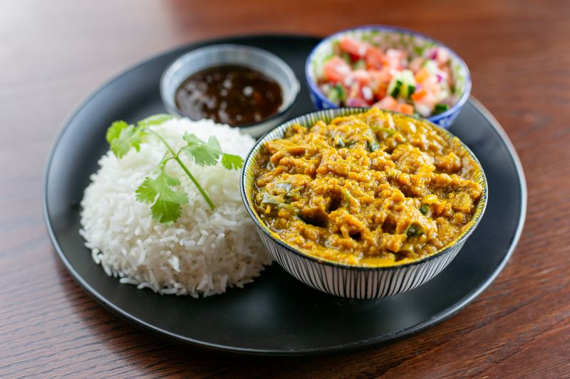 red lentil &amp; spinach curry