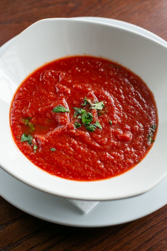spicy tomato soup by container
