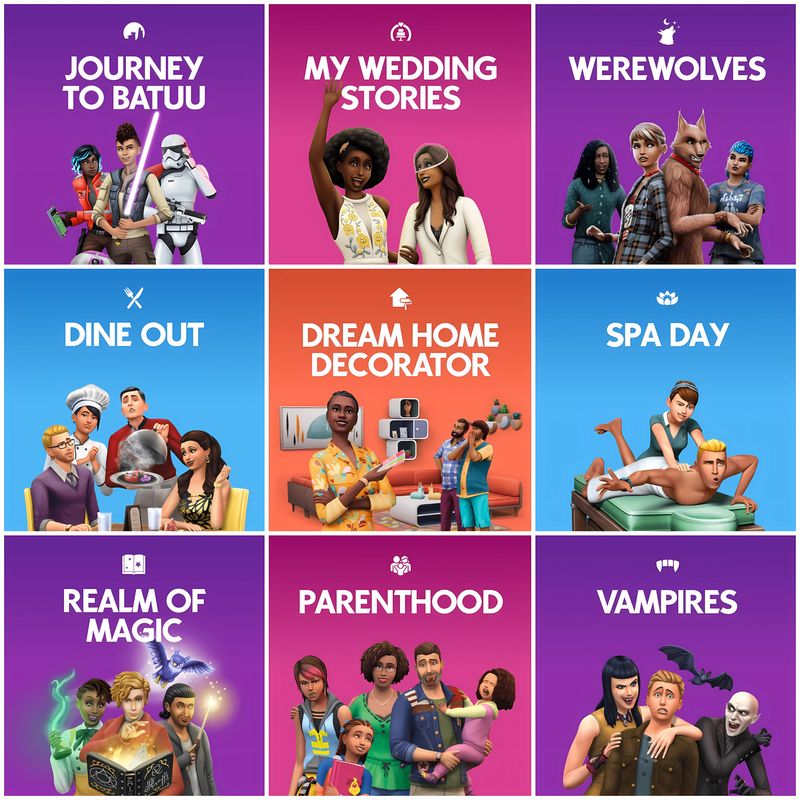 Sims 4: All Game Packs