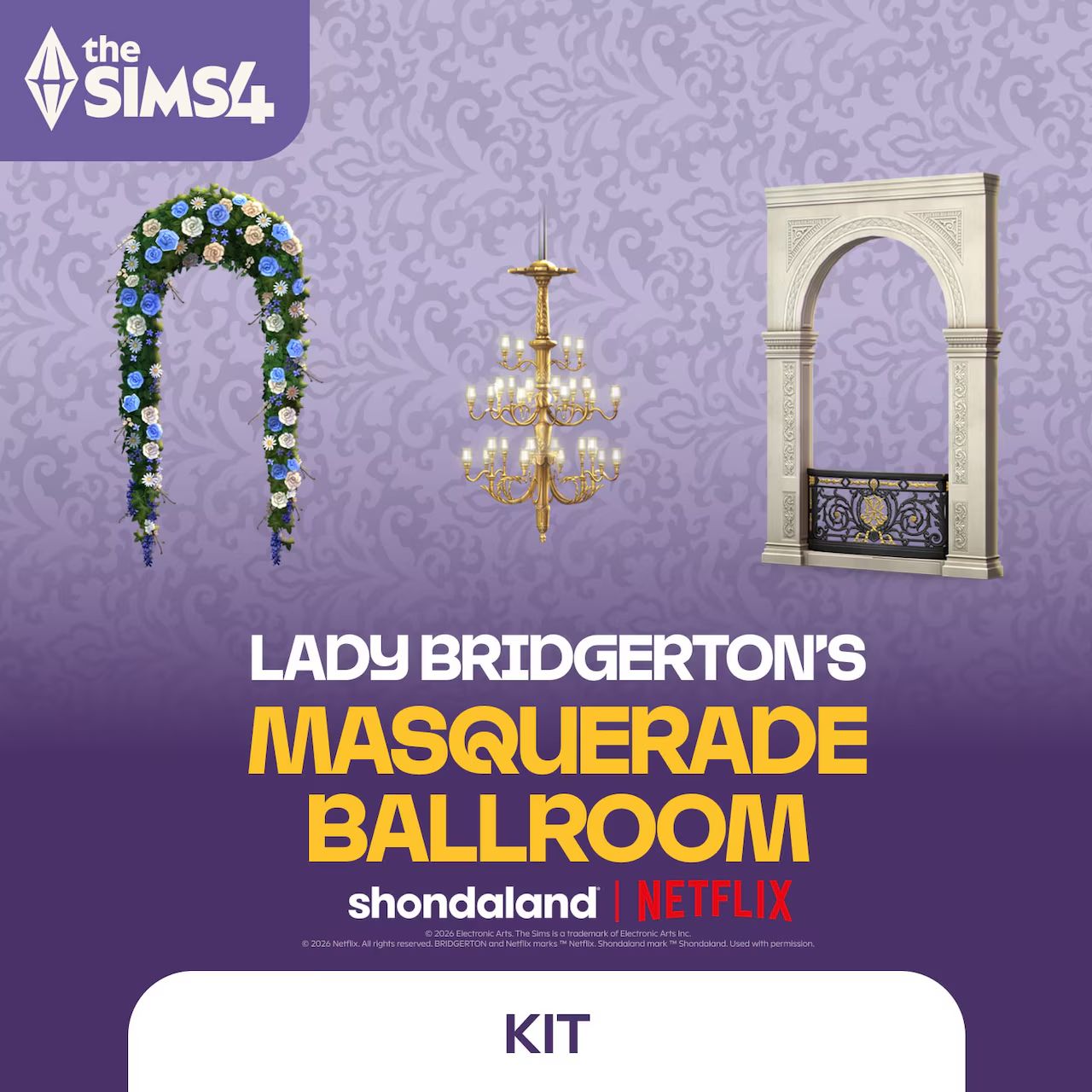 TS4 Lady Bridgerton’s Masquerade Ballroom Kit