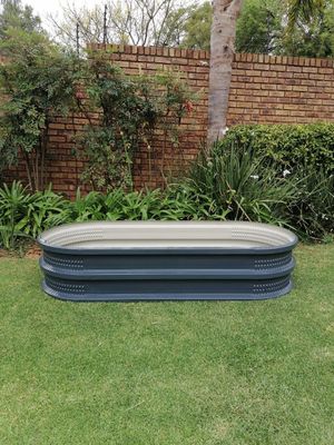 Large Dolphin Grey - IBR Chromodeck Garden Planter Box  1900x800x700 - Colour Charchoal