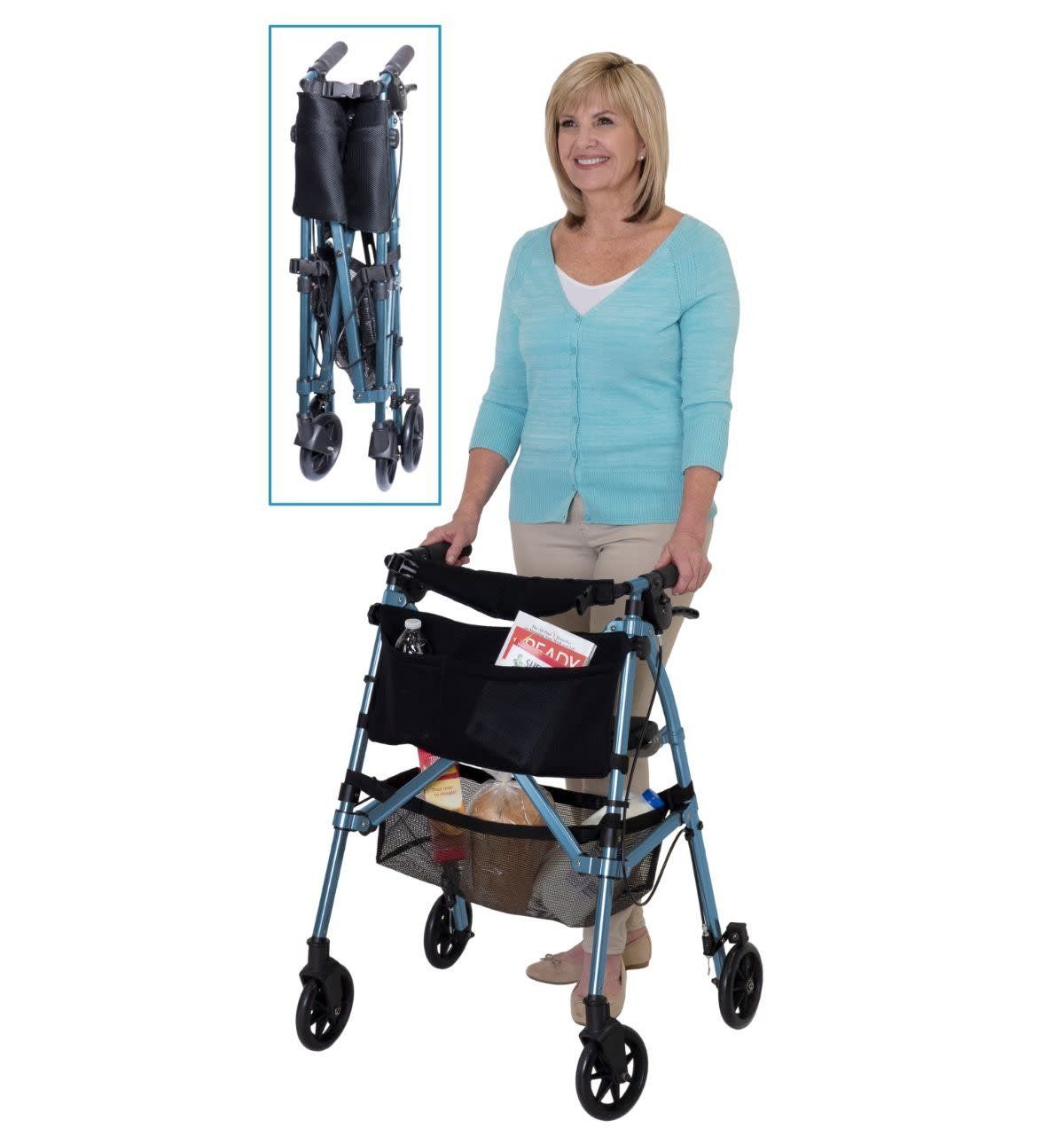 EZ Fold-N-Go Rollator - Cobalt Blue