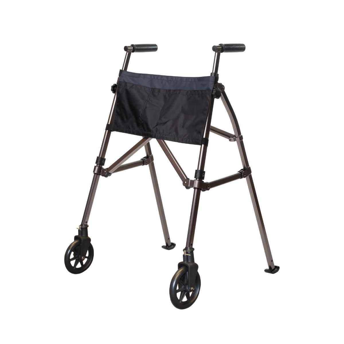 EZ Fold-N-Go Walker- Black Walnut