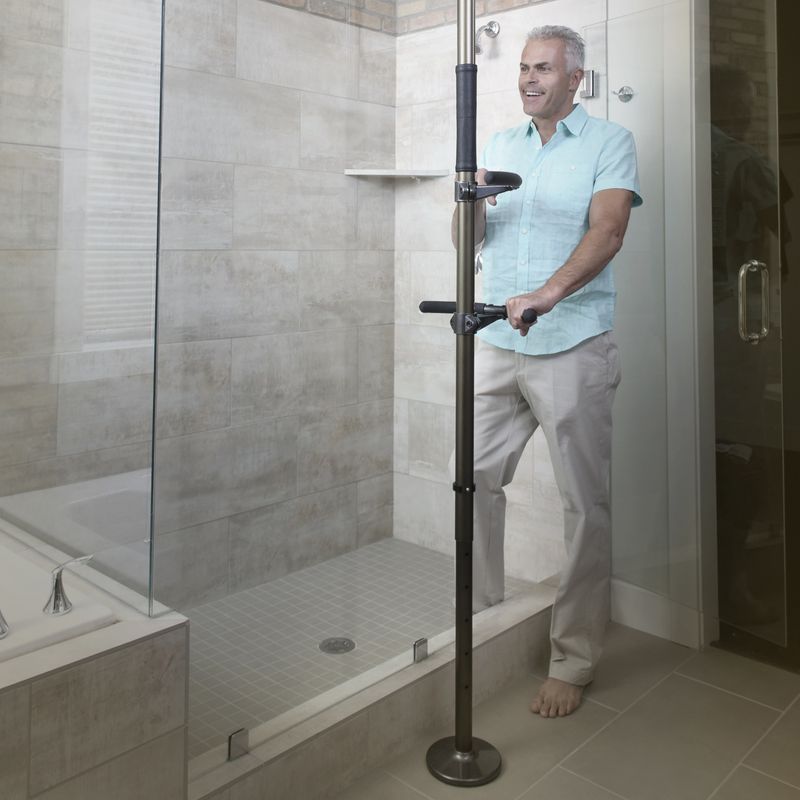 Signature Life Sure Stand Pole with Handles - Dark Bronze