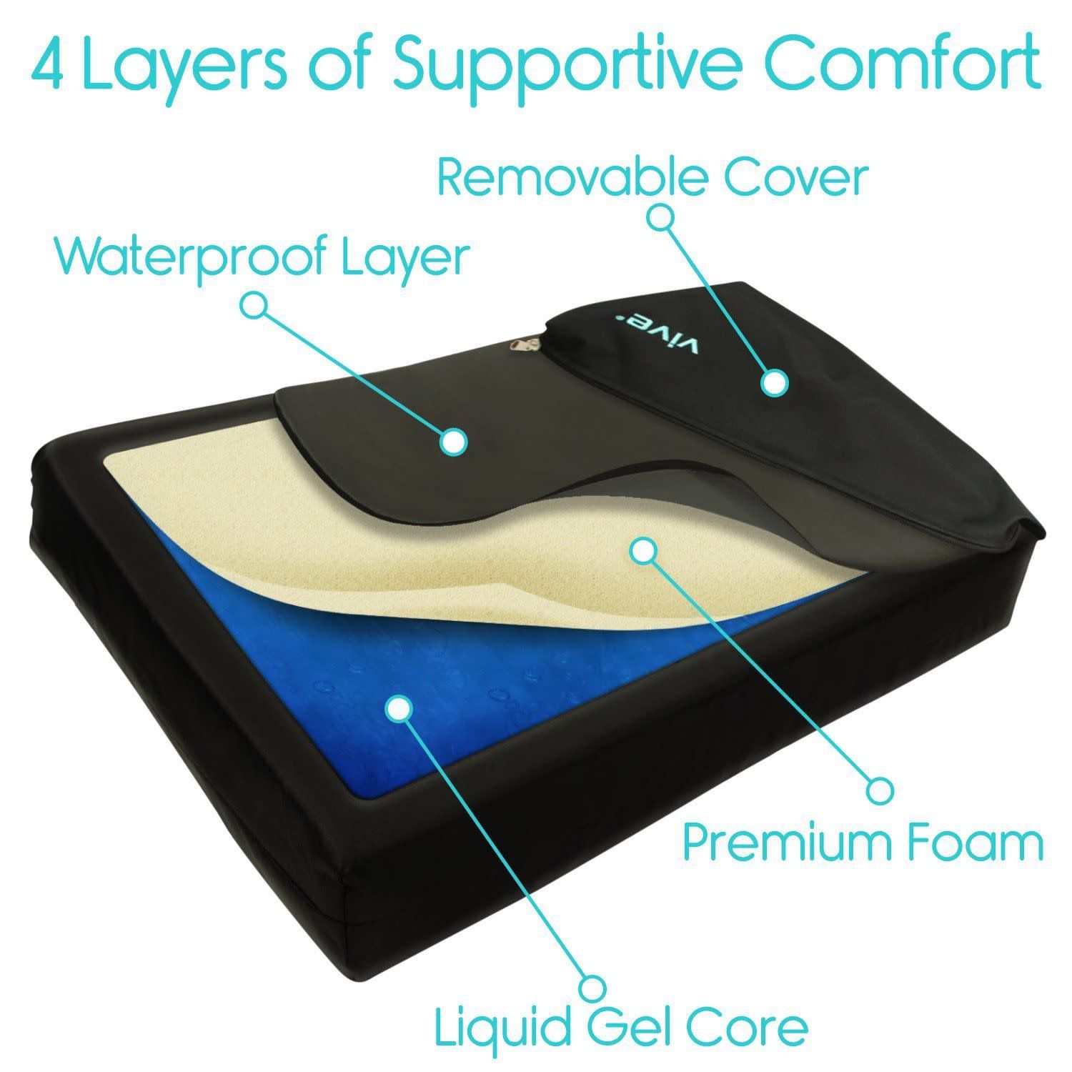 Vive Gel Seat Cushion 20&quot; x 16&quot;