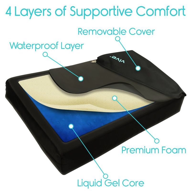 Vive Gel Seat Cushion 20&quot; x 16&quot;