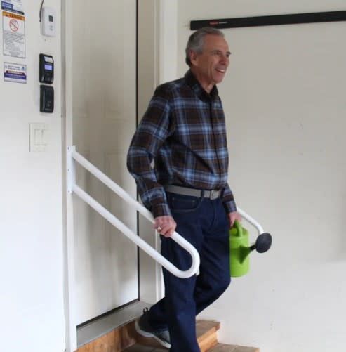 Hold Tight Handrail Jamb Mount - White / 32&quot; Long / Left Handed