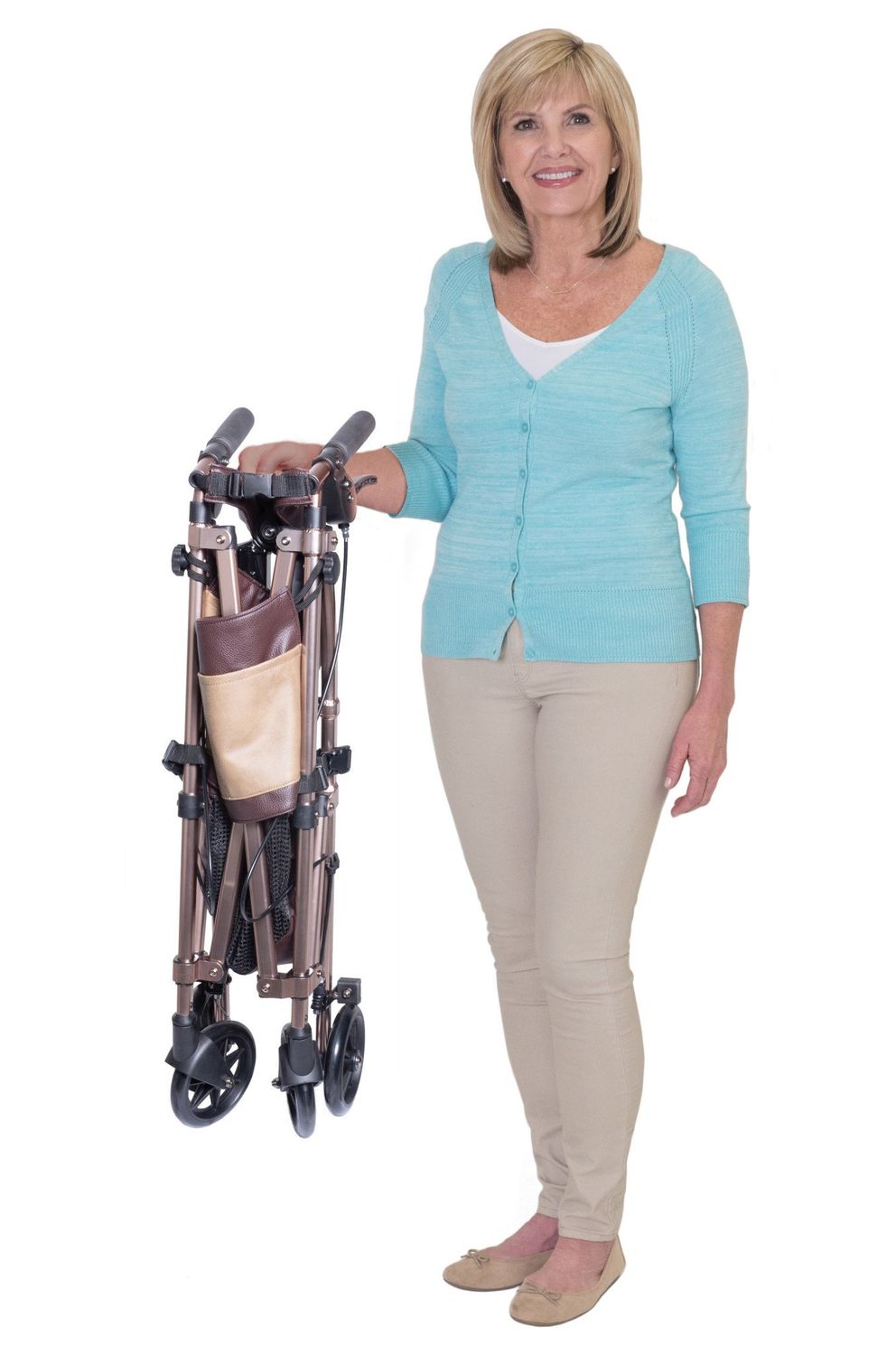 Elite Travel Rollator - Champagne Gold