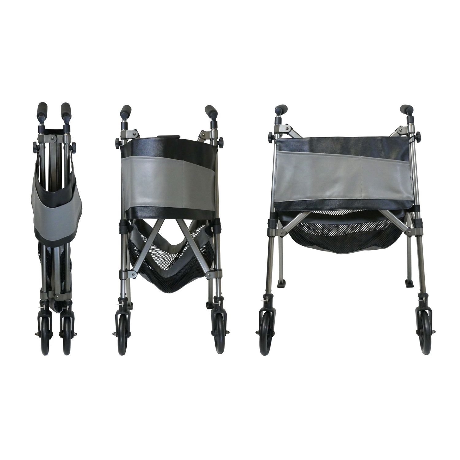 Signature Life Elite Travel Folding Walker -Black Walnut