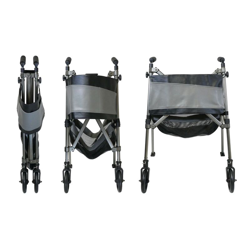 Signature Life Elite Travel Folding Walker -Black Walnut