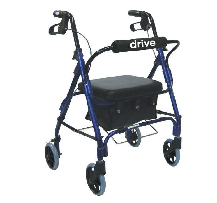 Junior Aluminum Rollator - Blue - 6&quot; Castors