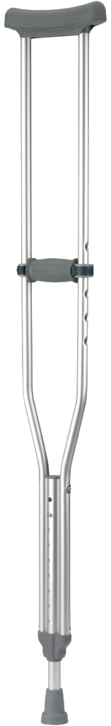 EZ Adjust Aluminum Crutches (Pair) 5&#39;2&quot;-5&#39;10&quot;