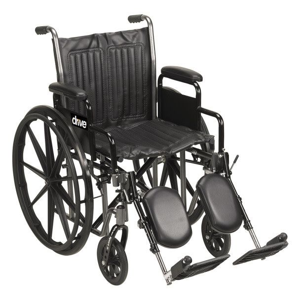 Silver Sport 2 Wheelchair - 20&quot; width, detachable desk arms, elevating footrests