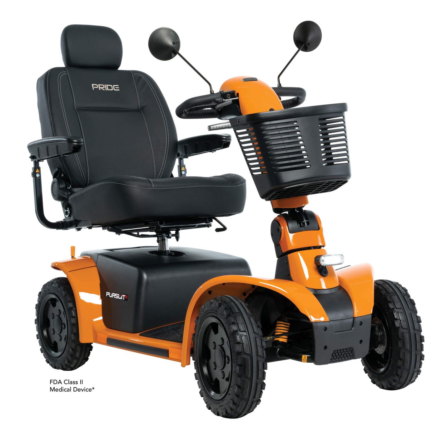 Pursuit 2 - SC7132 ORANGE - 4 Wheel Scooter w/ 100 AH Lithium (Double Battery)