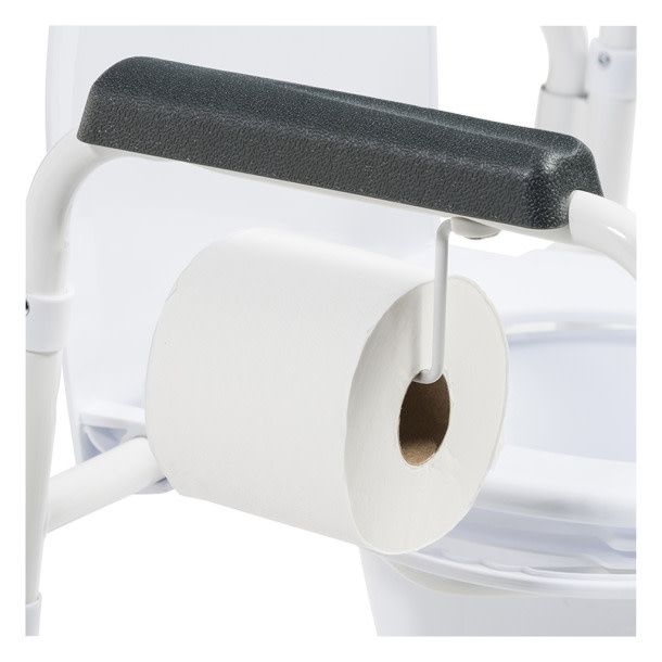 Folding Deep Seat Commode - White