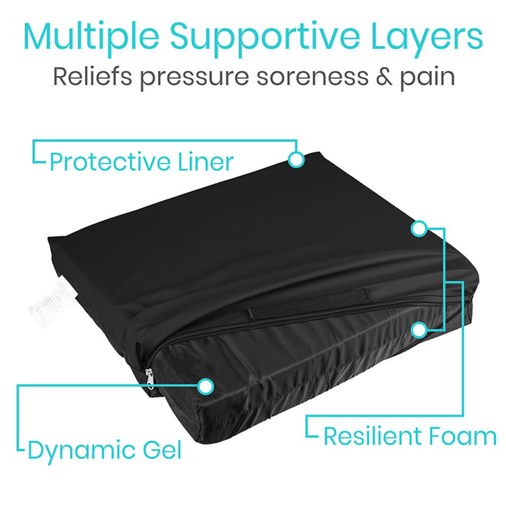 Vive Easy-Clean Wheelchair Cushion - Medium