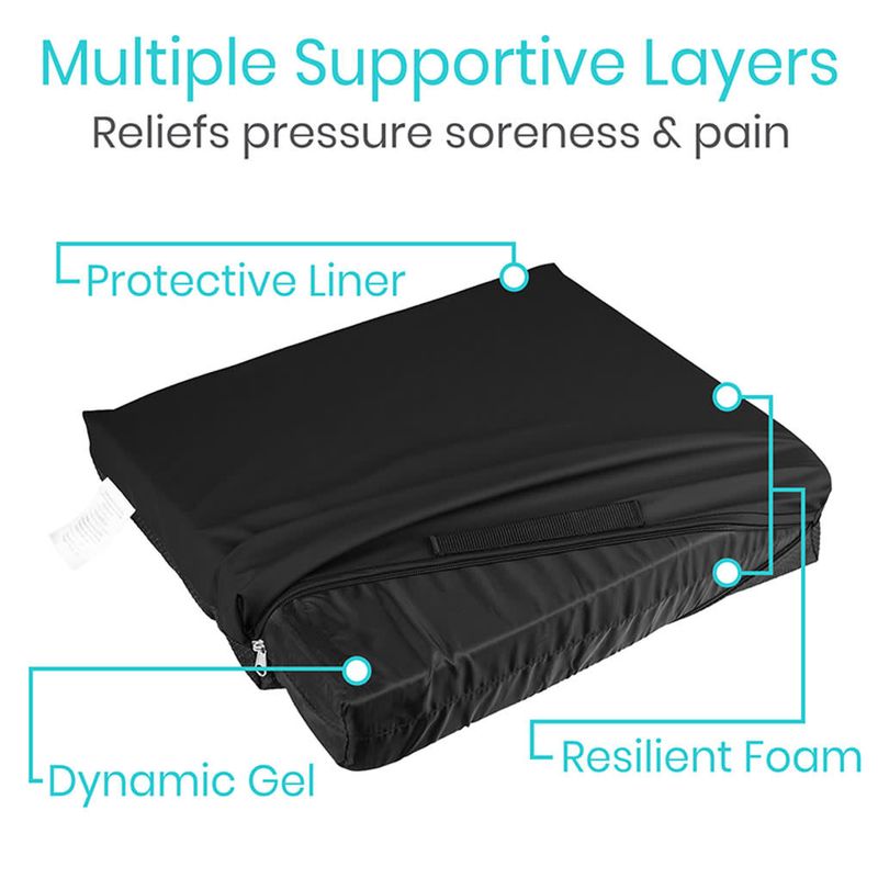 Vive Easy-Clean Wheelchair Cushion - Medium