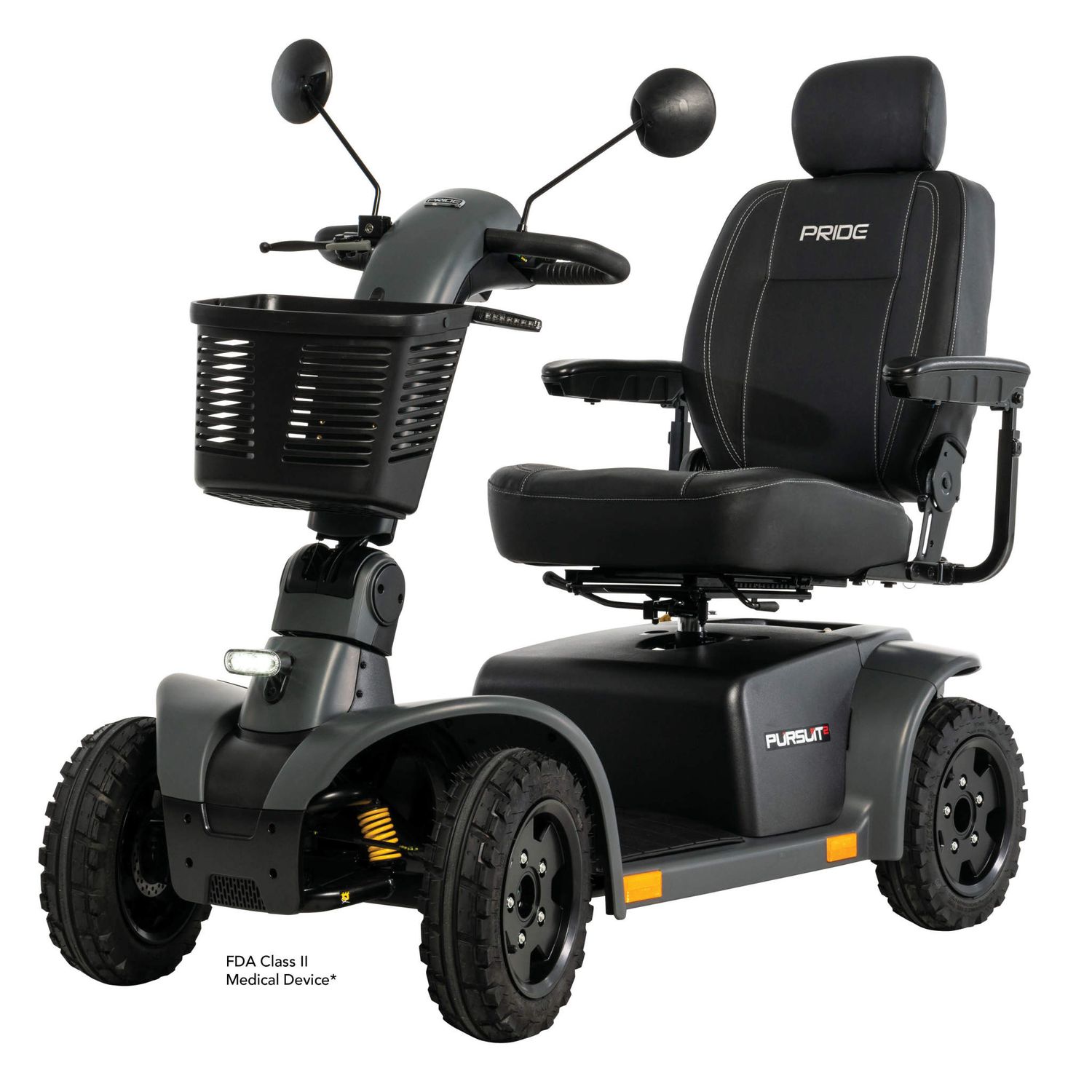Pursuit 2 - SC7132 Black - 4 Wheel Scooter w/ 50 AH Lithium (Single Battery)
