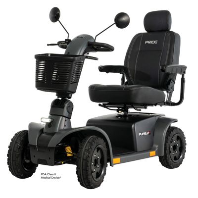 Pursuit 2 - SC7132 Black - 4 Wheel Scooter w/ 50 AH Lithium (Single Battery)