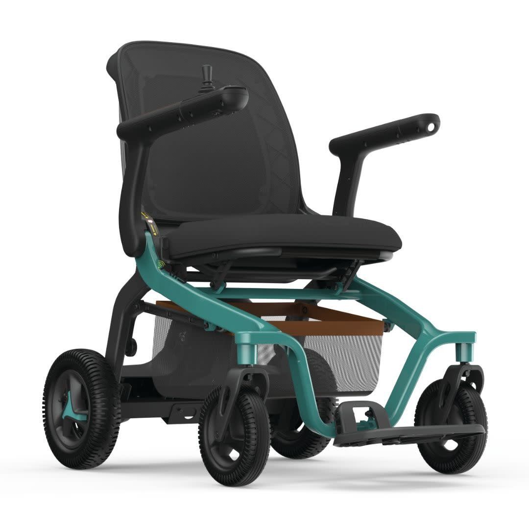 GP303 - Ally - Folding Power Wheelchair - Green