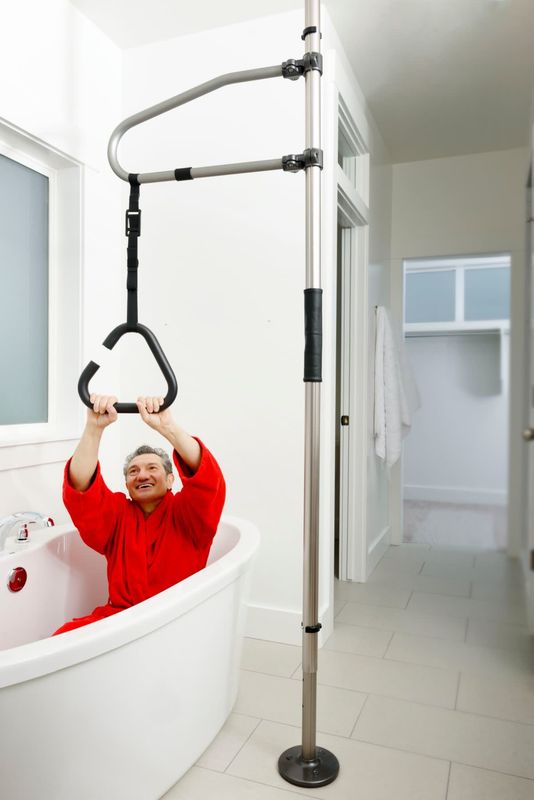 Sure Stand Pole Trapeze Grab Bar Accessory - Graphite