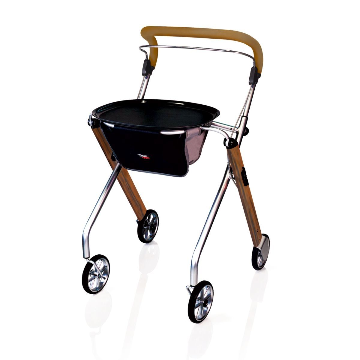 Let's Go Indoor Rollator, Color: Walnut
