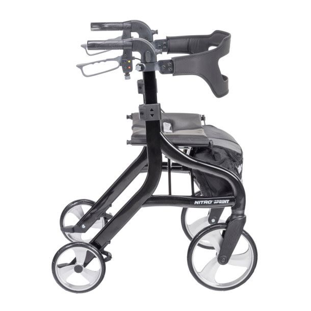 Nitro Sprint Rollator - Black - Tall