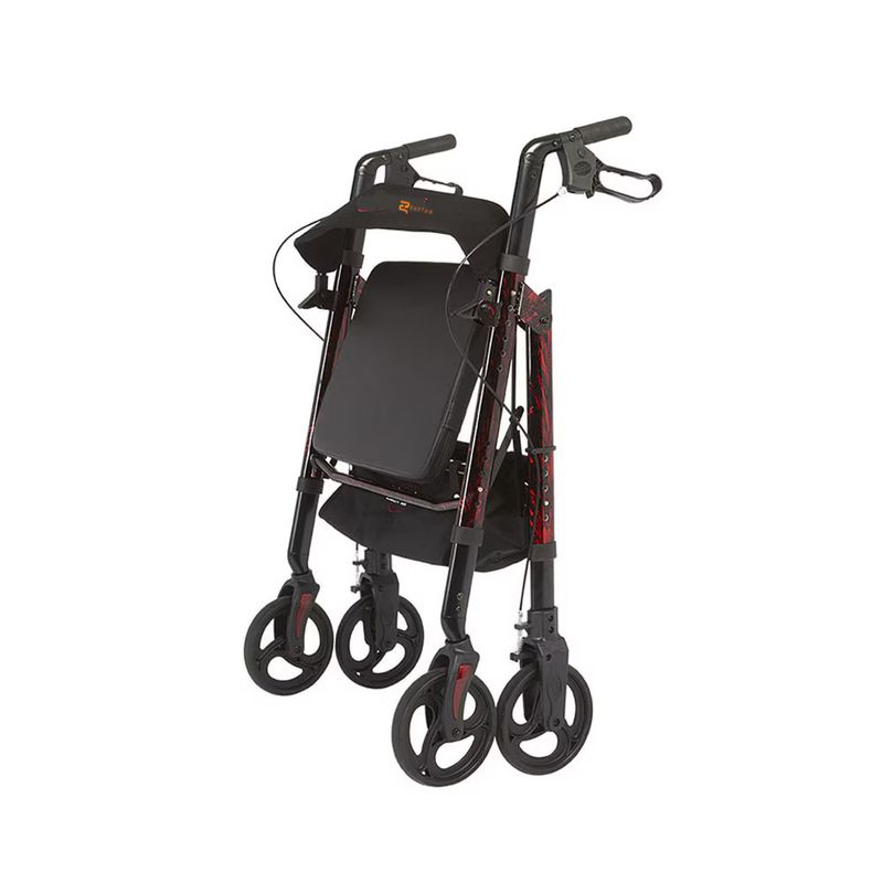 Regal - Bariatric Aluminum 4 Wheel Rollator - Laser Red