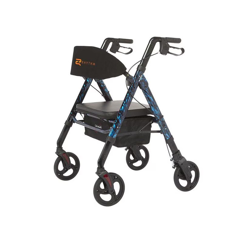 Regal - Bariatric Aluminum 4 Wheel Rollator - Laser Blue