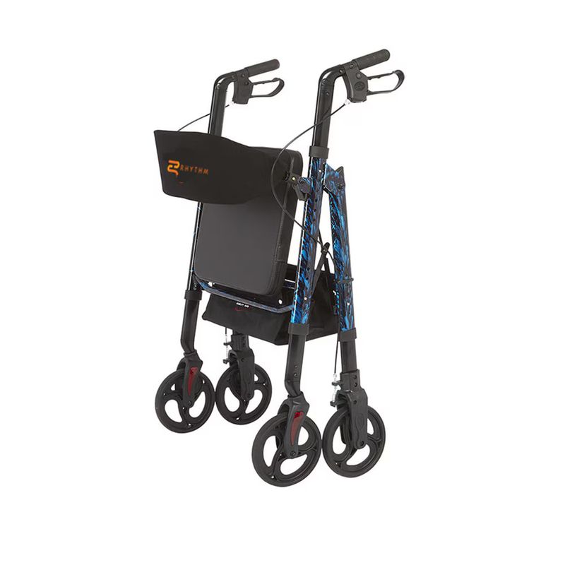 Regal - Bariatric Aluminum 4 Wheel Rollator - Laser Blue