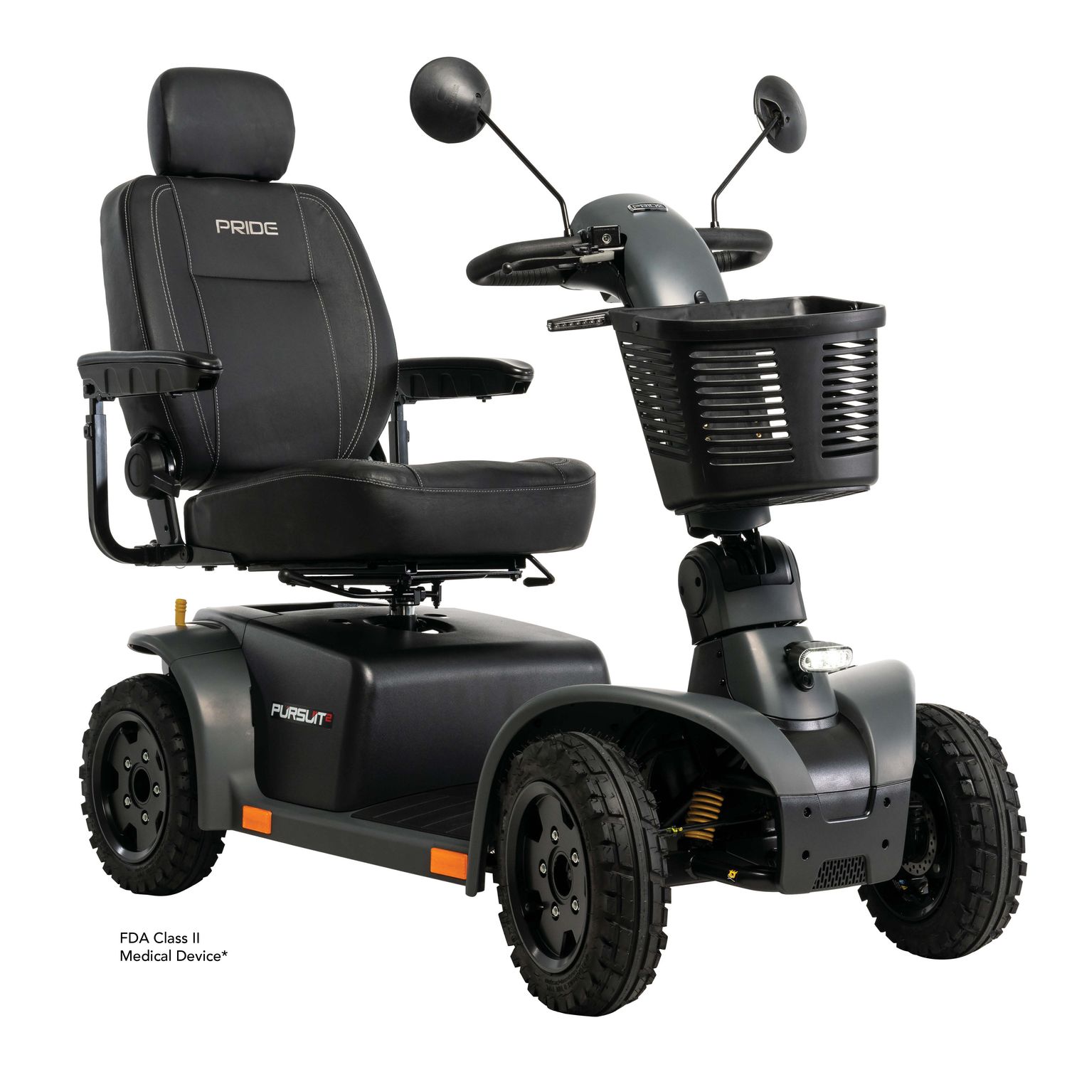 Pursuit 2 - SC7132 Black - 4 Wheel Scooter w/ 100 AH Lithium (Double Battery)