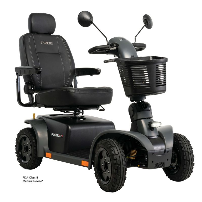 Pursuit 2 - SC7132 Black - 4 Wheel Scooter w/ 100 AH Lithium (Double Battery)