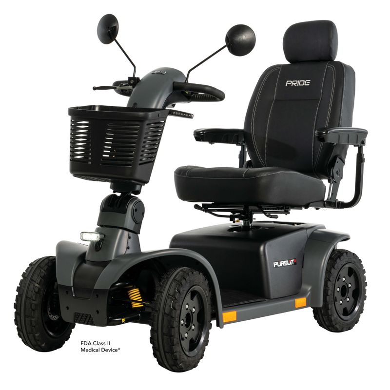 Pursuit 2 - SC7132 Black - 4 Wheel Scooter w/ 100 AH Lithium (Double Battery)
