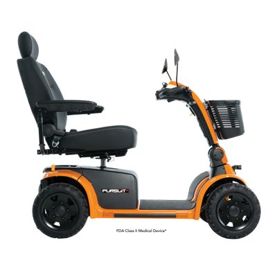 Pursuit 2 - SC7132 ORANGE - 4 Wheel Scooter w/ 50 AH Lithium (Single Battery) - 18&quot; Captains Seat